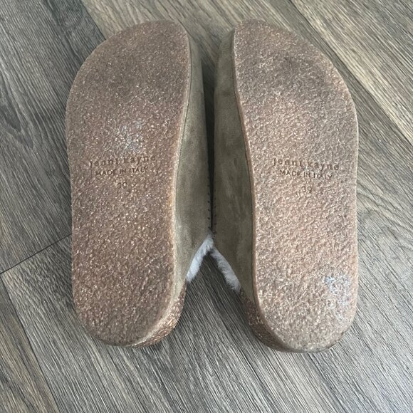 JENNI KAYNE Shearling-Lined Moc Clog Suede in Laurel Green Size 39 Size 9 - Picture 15 of 16